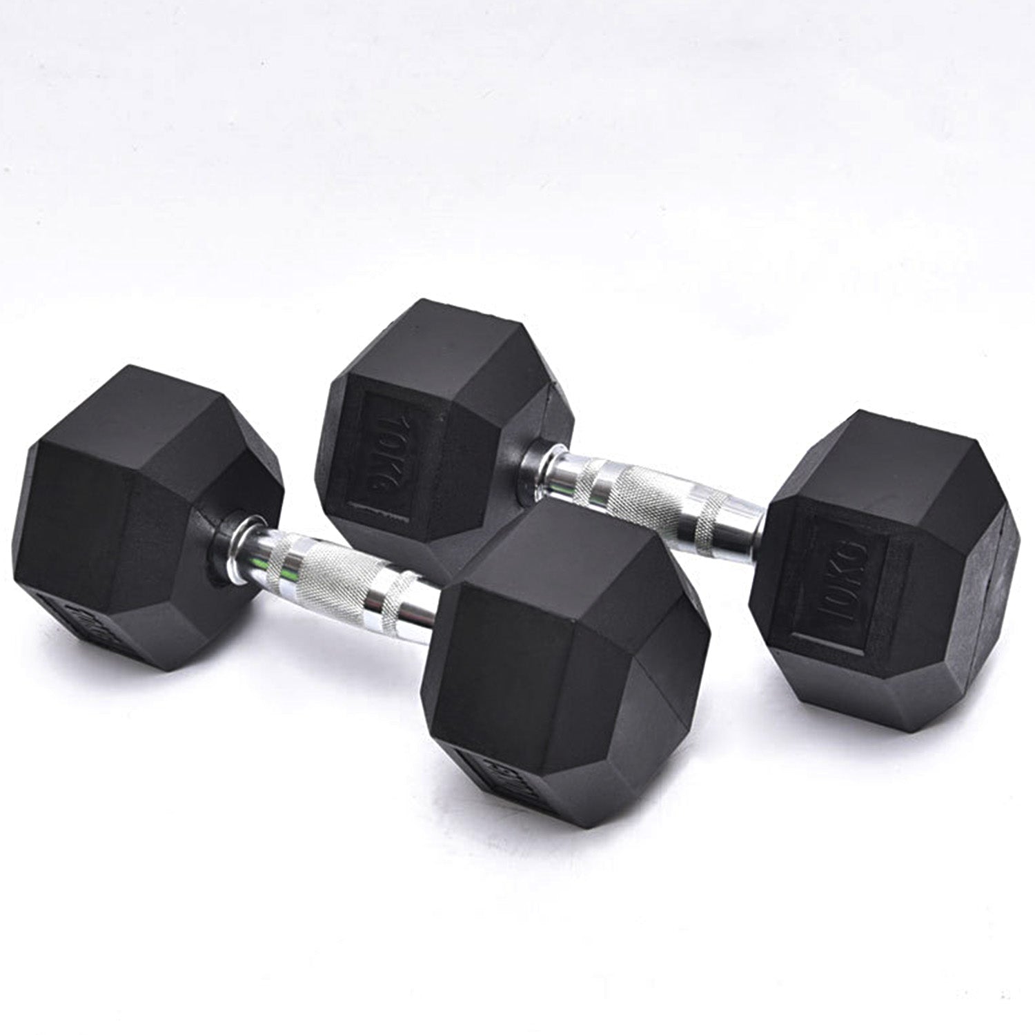 Hex Dumbbells, Home & Gym Cast Iron Dumbbells, Rubber Encased Hexagonal Dumbell