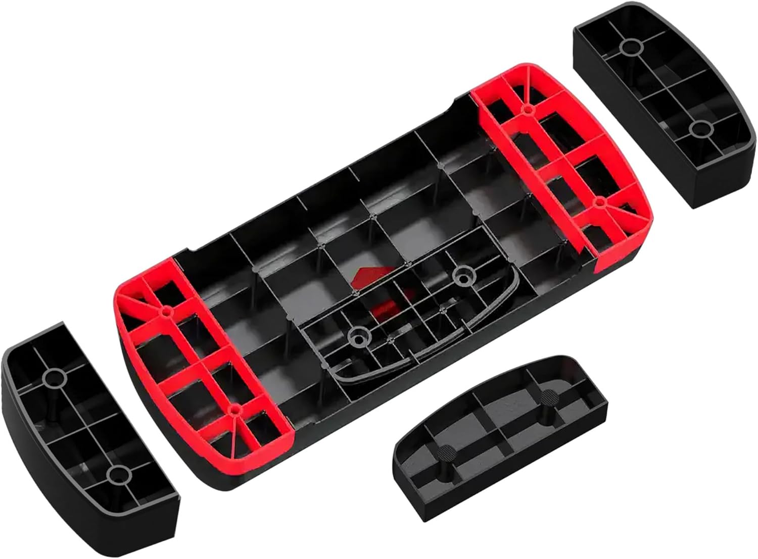 Non-Slip Fitness Stepper - Exercise Steps for Home, Gym, Cardio, Weights, Yoga, & Aerobics - Adjustable 2 Step Level Heights (10, 15 cm) - Workout Equipment Accessory Set