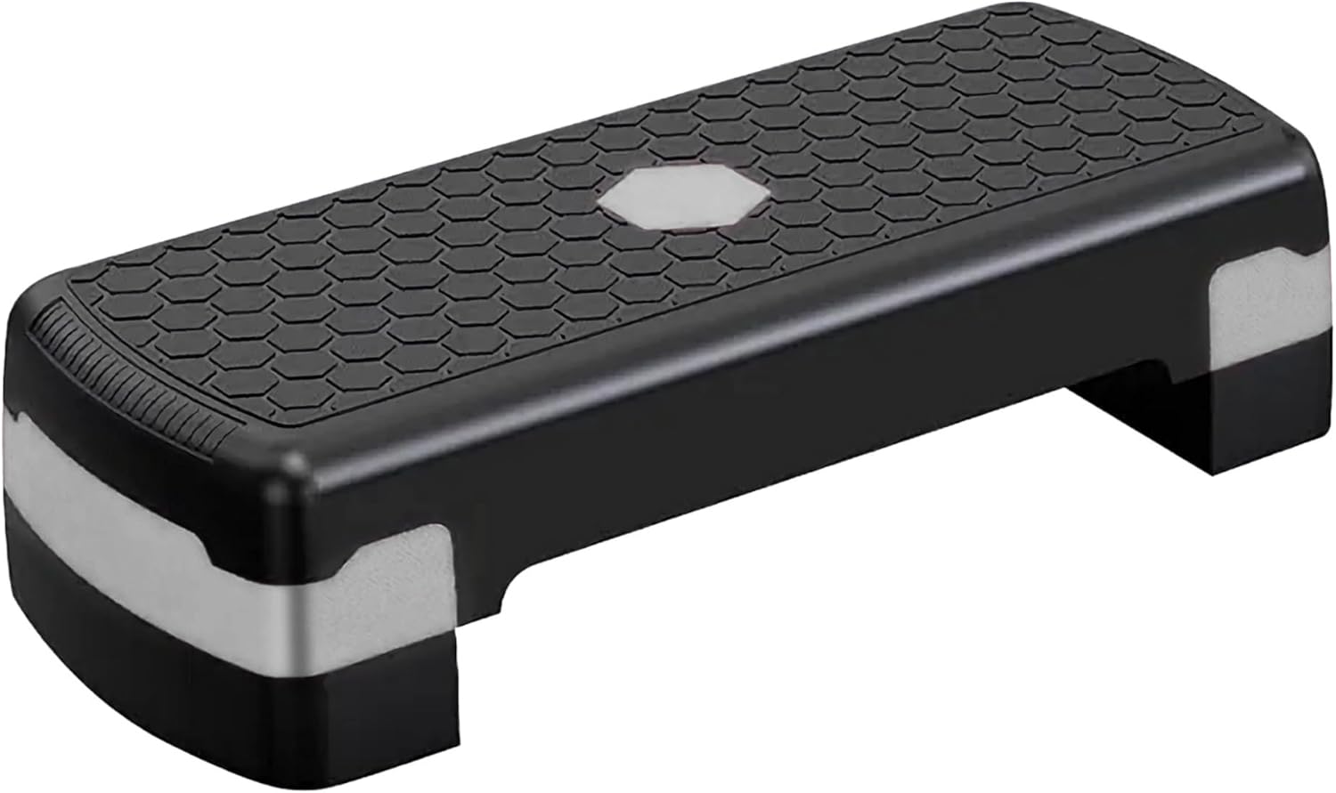 Non-Slip Fitness Stepper - Exercise Steps for Home, Gym, Cardio, Weights, Yoga, & Aerobics - Adjustable 2 Step Level Heights (10, 15 cm) - Workout Equipment Accessory Set