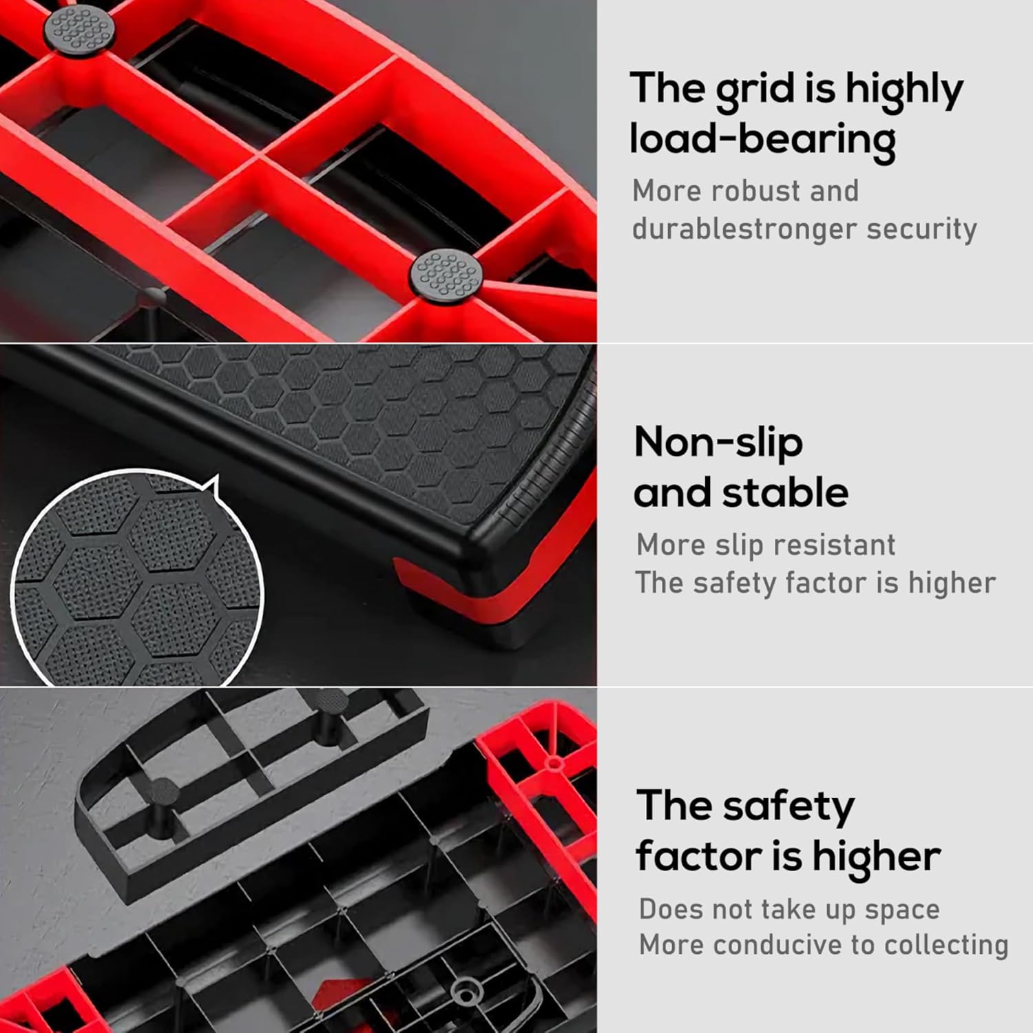 Non-Slip Fitness Stepper - Exercise Steps for Home, Gym, Cardio, Weights, Yoga, & Aerobics - Adjustable 2 Step Level Heights (10, 15 cm) - Workout Equipment Accessory Set