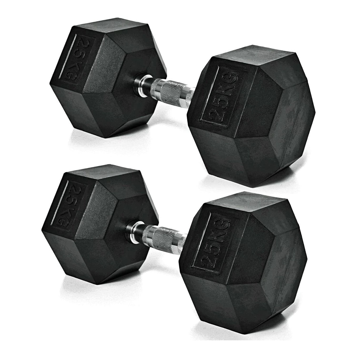 Hex Dumbbells, Home & Gym Cast Iron Dumbbells, Rubber Encased Hexagonal Dumbell