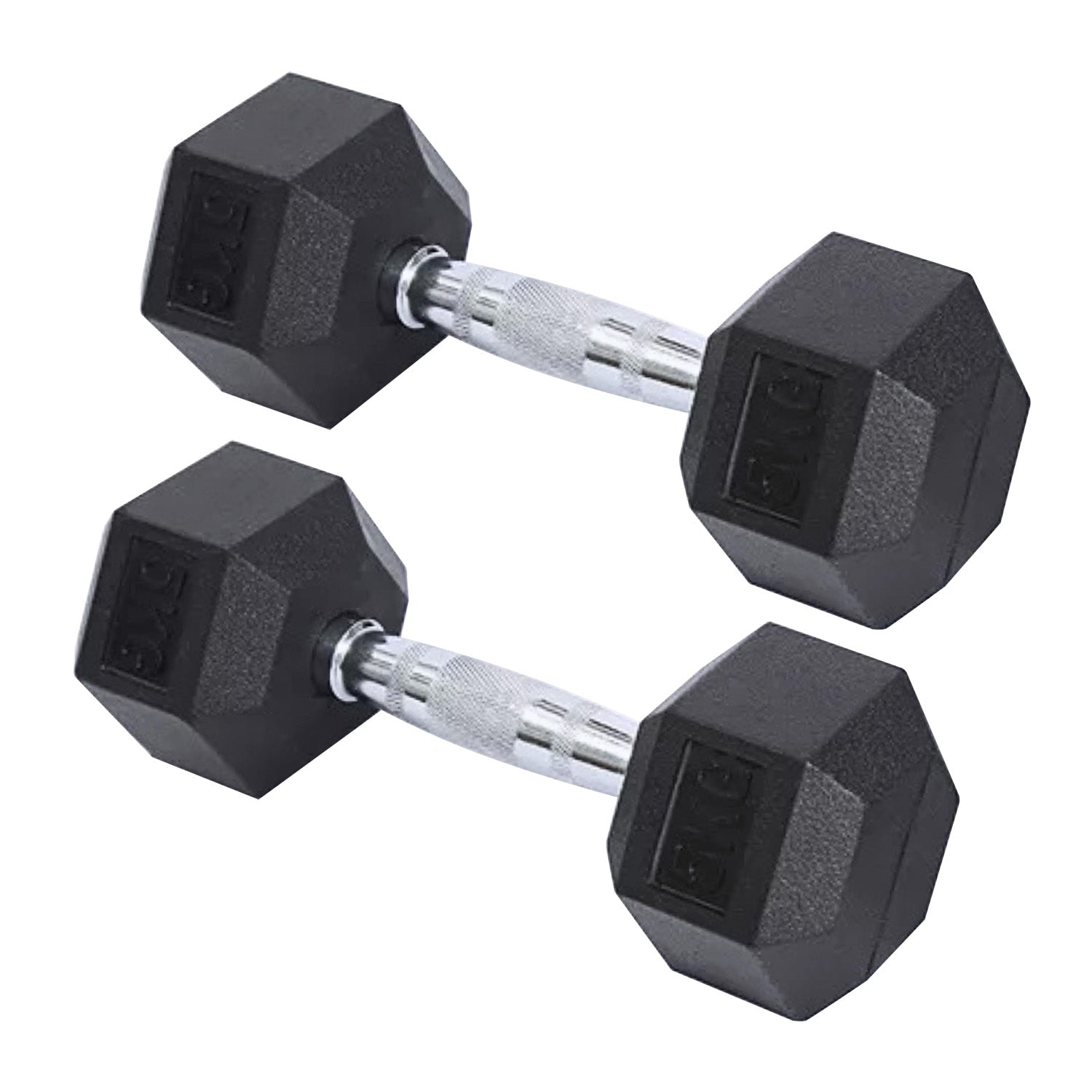 Hex Dumbbells, Home & Gym Cast Iron Dumbbells, Rubber Encased Hexagonal Dumbell