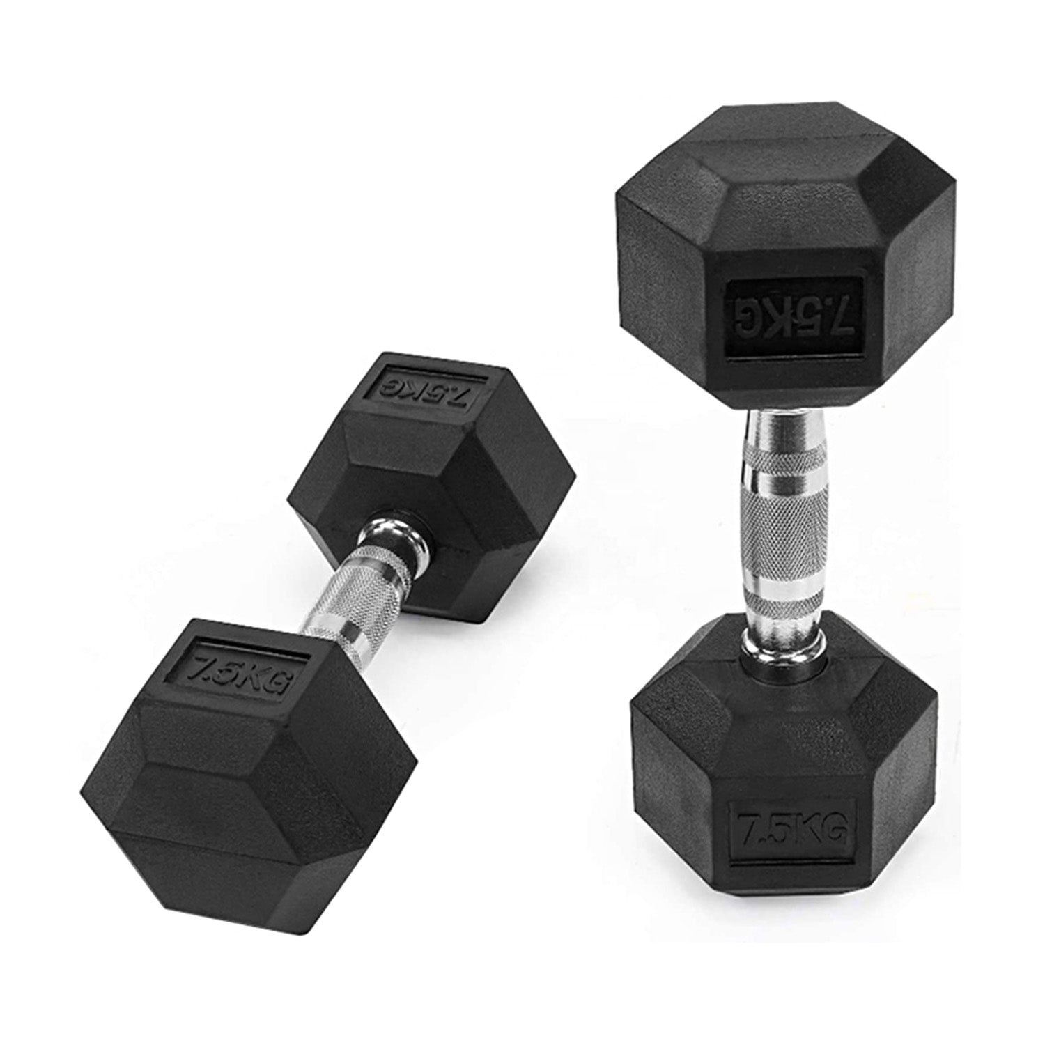Hex Dumbbells, Home & Gym Cast Iron Dumbbells, Rubber Encased Hexagonal Dumbell