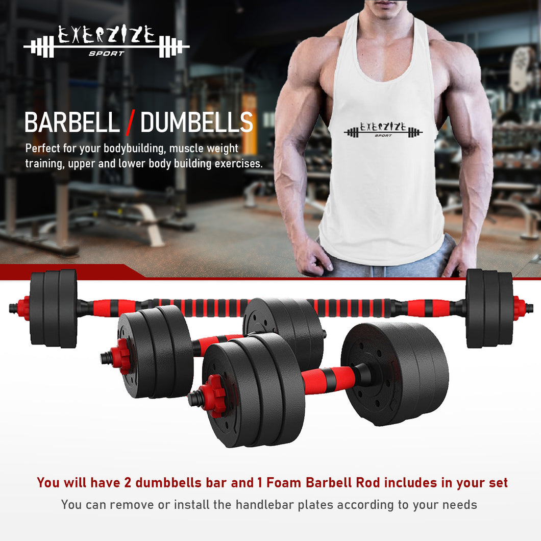 Adjustable Barbell Dumbbell Set